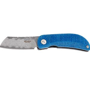 Mcusta PETIT Blue/Black Micarta Damascus MC-212D
