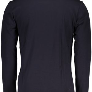 NIEBIESKI T-SHIRT MĘSKI Z DŁUGIM RĘKAWEM GUESS JEANS