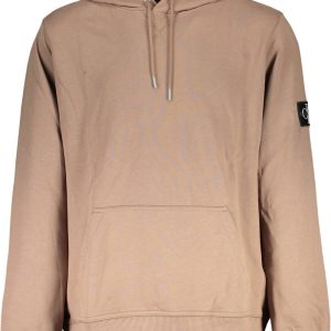 BLUZA CALVIN KLEIN BEZ ZAMKA MĘSKA BRĄZOWA