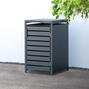 Westmann Metalowy kosz na śmieci 240L Antracyt 68x80x116cm