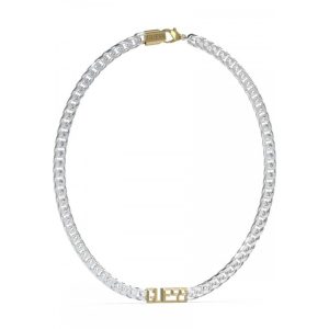 Biżuteria GUESS JUMN03204JWYG. Naszyjnik, Kolor szary. Mężczyzna.