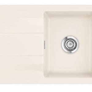 Systemceram Genea 75 Jasmin, zlewozmywak ceramiczny, korek manualny