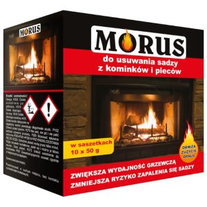 Proszek do usuwania sadzy z kominków i pieców 10 x 50 g - Morus
