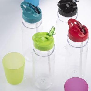 Bidon ze słomką TRANCE - Czerwony