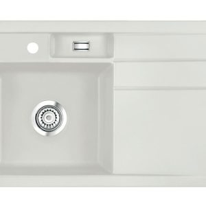 Systemceram BELA 78 Alu, zlewozmywak ceramiczny, korek manualny