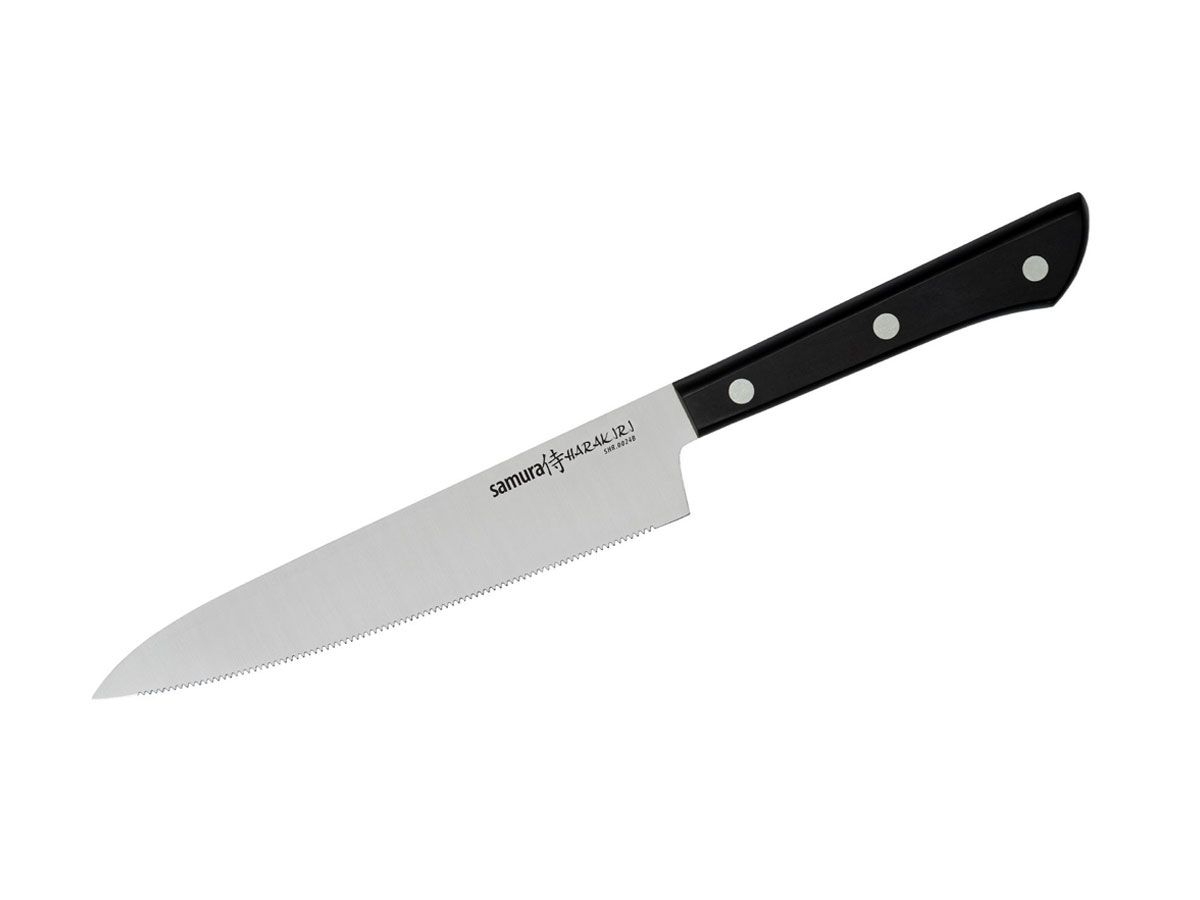 Samura HARAKIRI FILETTARE (Utility knife Serrated) CM.15 Black SHR-0024B