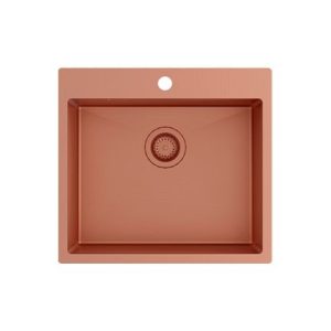 TERRA100N-C (Nano) Zlewozmywak stalowy miedziany PVD , Powłoka Nano