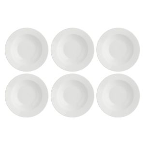 LA PORCELLANA BIANCA ESSENZIALE Zestaw 6 talerzy do zupy z rantem 23 cm