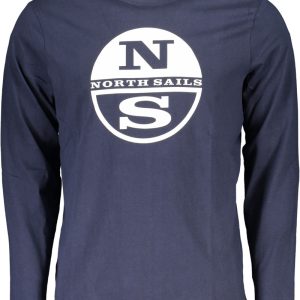 NIEBIESKI T-SHIRT MĘSKI Z DŁUGIM RĘKAWEM NORTH SAILS