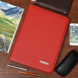 Czerwony Beltimore luksusowy męski biwuar aktówka teczka organizer dla handlowca I58