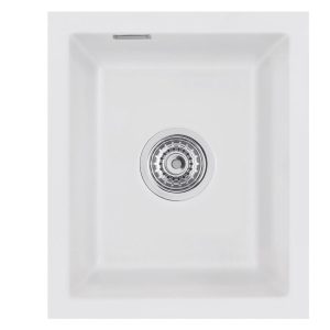 Systemceram Mera 32 U Satin, zlewozmywak ceramiczny, korek manualny