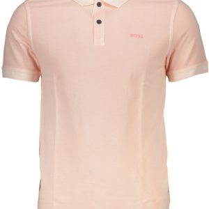 MĘSKA KOSZULKA POLO Z KRÓTKIM RĘKAWEM HUGO BOSS RÓŻOWA