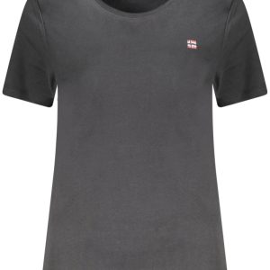 Norway 1963 DAMSKA KOSZULKA Z KRÓTKIM RĘKAWEM CZARNA