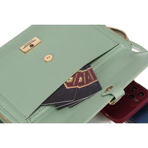 Modna listonoszka damska w zielonym kolorze wykonana ze skóry ekologicznej - Peterson