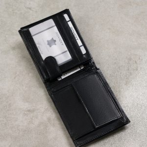 Skórzany portfel męski z kieszenią na dowód rejestracyjny - Cavaldi