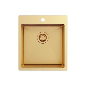 TERRA100X-G (nano) Zlewozmywak stalowy , złoty , z powłoką Nano