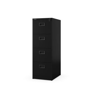 Metalowa szafa kartotekowa SARA V4, 460 x 1320 x 620 mm, czarna