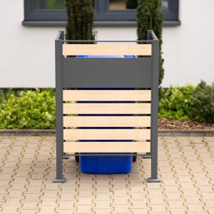 Westmann Okładzina metalowa na śmieci Planum 1x240L Wygląd drewna 80x90x120cm