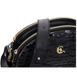 Czarna torebka Canaletto ze skóry z efektem kropli – elegancja i funkcjonalność na lata TD810s258
