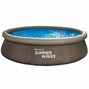 Lifetime Szybki basen nadmuchiwany basen okrągły Rattan w kolorze brązowym 366x76 cm