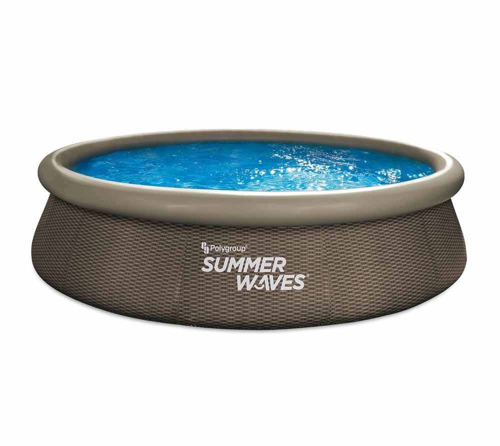 Lifetime Szybki basen nadmuchiwany basen okrągły Rattan w kolorze brązowym 366x76 cm