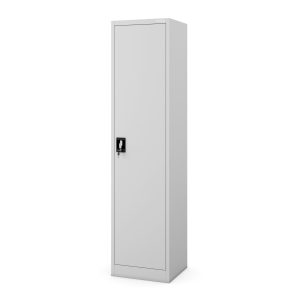 Biurowa szafa metalowa na akta ALEX, 450 x 1850 x 400 mm, szara