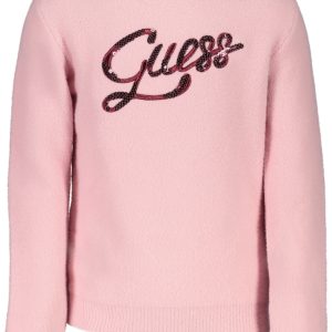 RÓŻOWY SWETER GUESS JEANS DLA DZIEWCZYN