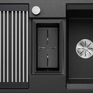 BLANCO ADIRA 6 S Silgranit antracyt odwracalny, korek auto., InFino, mata stalowa składana