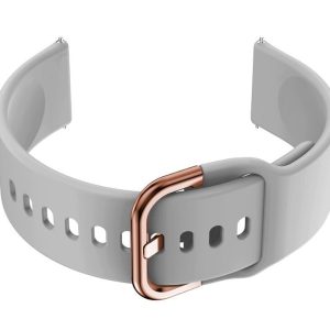 Pasek gumowy do smartwatch U01 - szary/rosegold - 18mm