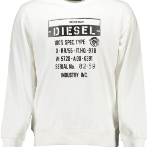 DIESEL BLUZA BEZ ZAMKA MĘSKA BIAŁA