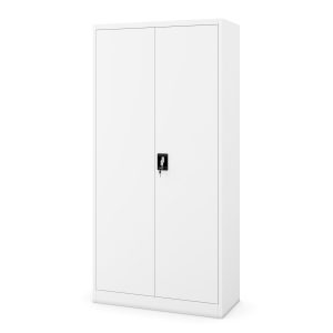 Szafa gospodarcza zamykana DAWID 900 x 1850 x 450 mm, biała