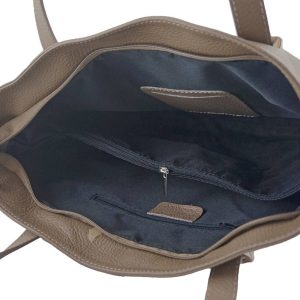 Shopper bag - duża torebka miejska - Beżowa ciemna