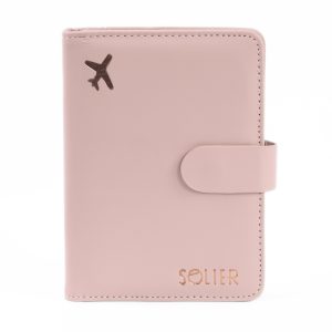 Organizer podróżny na dokumenty etui na paszport portfel Solier SW40 PINK