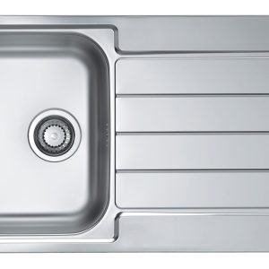 Alveus LINE MAX 20 SATYNA zlewozmywak stalowy 860 x 500 mm z syfon pop-up