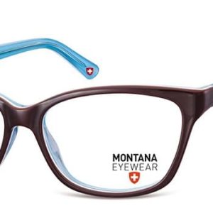 Damskie okulary oprawki brazowe cat eye Montana MA80D