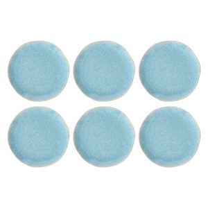 ROSE&TULIPANI CONCERTO FUSE AZZURRO Zestaw 6 talerzy do sałatek 22 cm