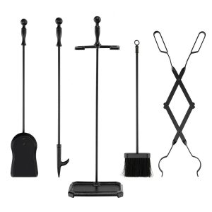 Zestaw kominkowy- pogrzebacz, wygarniacz, łopatka