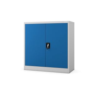 Mała szafka zamykana BEATA, 900 x 930 x 400 mm, szaro-niebieska