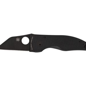 Spyderco MICROJIMBO BLACK G-10 PLAIN BLACK BLADE C264GPBK