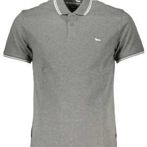 SZARY MĘSKI KOSZULKA POLO Z KRÓTKIM RĘKAWEM HARMONT & BLAINE