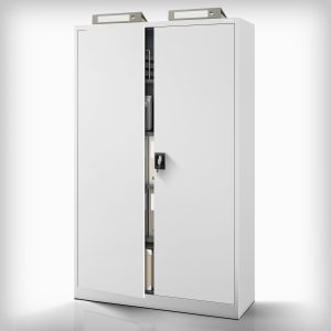 Szafa biurowa metalowa na akta szara JAN II, 1150 x 1850 x 400 mm