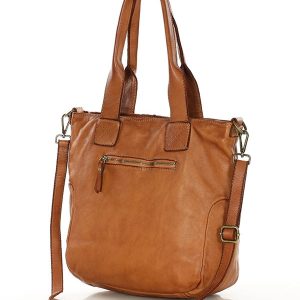 Torebka miejska skórzana w harmonii z naturą MARCO MAZZINI brąz camelowy