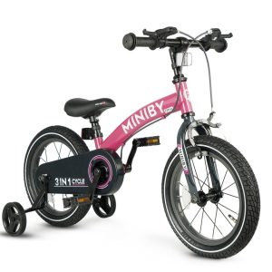 Qplay Rowerek Dziecięcy - Rowerek Biegowy Miniby 14 cali Rosa