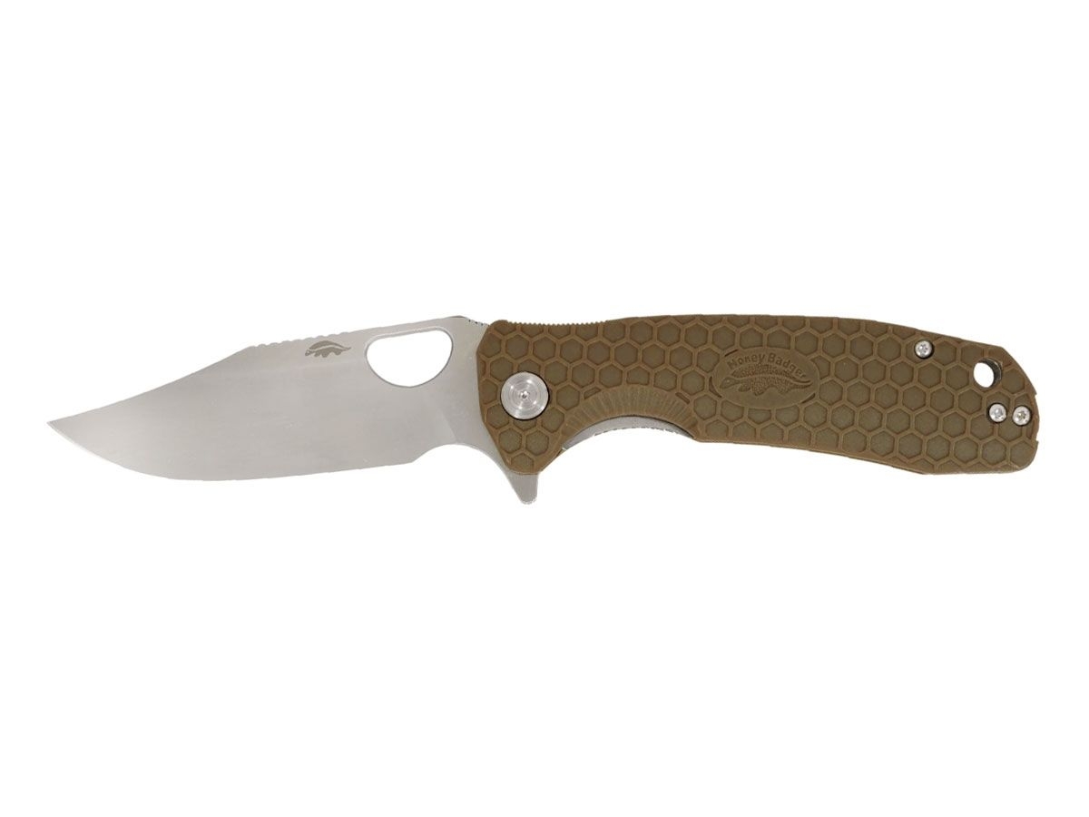 Honey Badger HB4064 CLIP POINT LARGE Tan