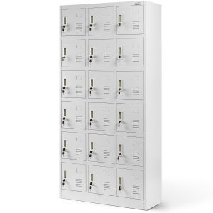 Skrytkowa szafa socjalna KAROL, 900 x 1850 x 400 mm, szara