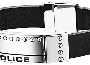 JEWELER'S POLICE PJ24643BLB01L. Bransoletka, Kolor czarny. Mężczyzna. czarny
