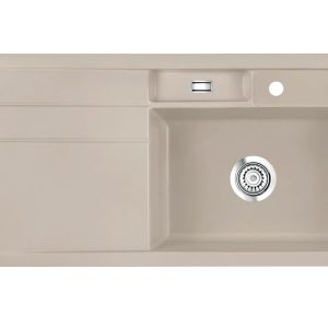 Systemceram Bela 100 Fango, zlewozmywak ceramiczny, korek manualny