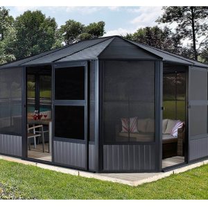 Sojag Pawilon aluminiowy Charleston Ogród zimowy 1212 antracyt 384x384x281cm