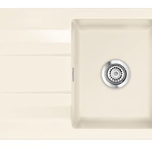 Systemceram Genea 75 Magnolia, zlewozmywak ceramiczny, korek manualny