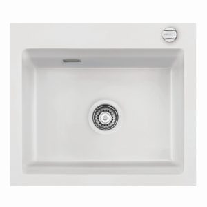 Systemceram Kara 57 Polar zlewozmywak ceramiczny, korek manualny